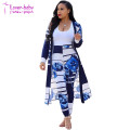 Newest Plus Size Women′s Sexy Print Cloak and Pants